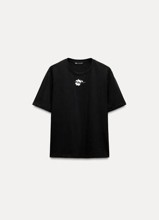 Футболка чорна з стразами zara new