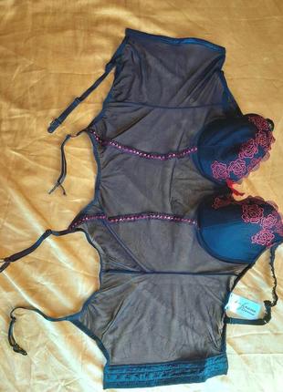 Боди карсет гламурный с креплением для чулок