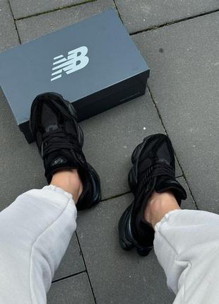 【人気】New Balance 9060 \"Triple Black\" Женские кроссовки new balance 9060 blacktop dark moss — цена