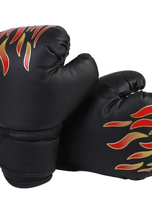 Дитячі боксерські рукавички (5-12 років) чорного кольору5 фото