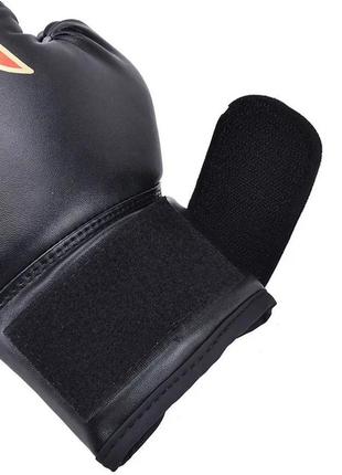 Дитячі боксерські рукавички (5-12 років) чорного кольору4 фото