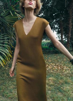 Сукня жіноча коричнева  лляна zara new