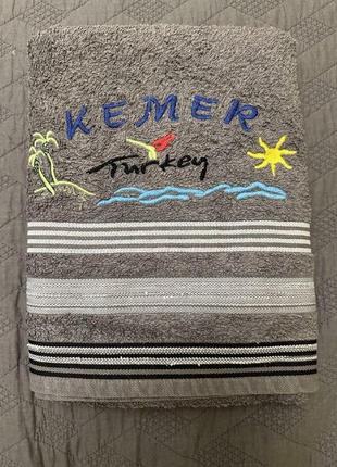 Махровий банний рушник, полотенце махрове kemer turkey