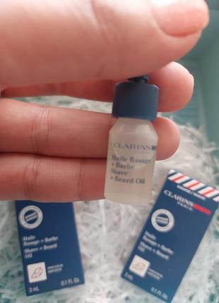 Clarins men shave ease oil масло для бритья пробный образец, 3 мл.