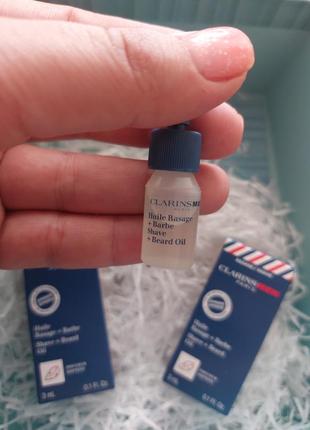 Clarins men shave ease oil масло для бритья пробный образец, 3 мл.