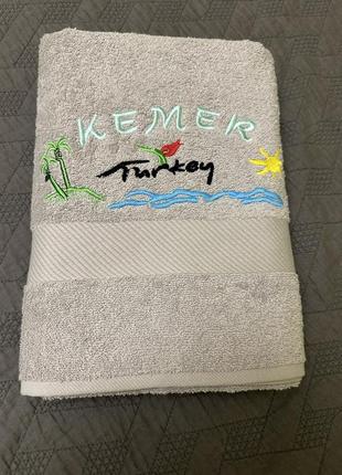 Махровий банний рушник, полотенце махрове kemer turkey