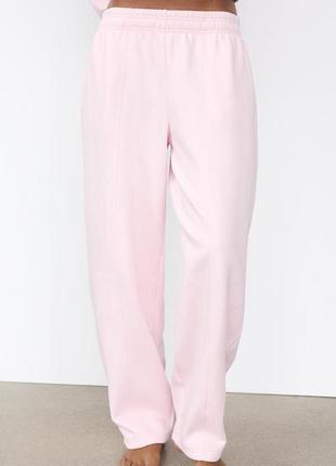 Zara плюшеві штани прямого крою