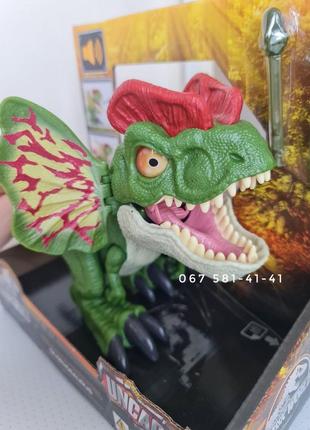 Музичний динозавр mattel jurassic world fierce launchin dilophosaurus figure.2 фото