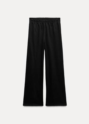 Zara бавовняні спортивні штани straight палаццо