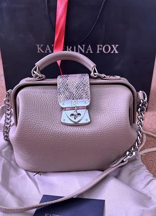 Шкіряна сумка саквояж katerina fox