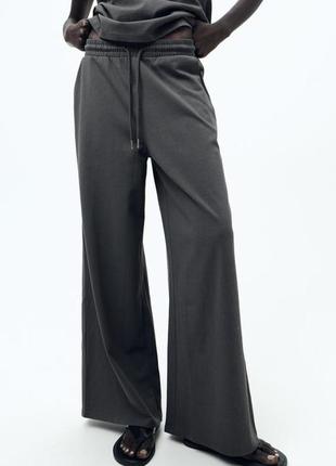 Zara штани палаццо heavy cotton