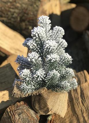 Ялинка лита premium в мішковині 35 см засніжена