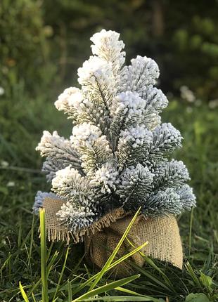 Ялинка лита premium в мішковині 35 см засніжена