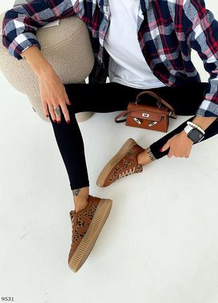 Удобные и качественные кеды с леопардовым принтом