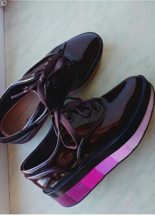 Zara ботинки,туфли лаковые,лоферы