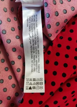 Сукня червона в чорний горошок zara