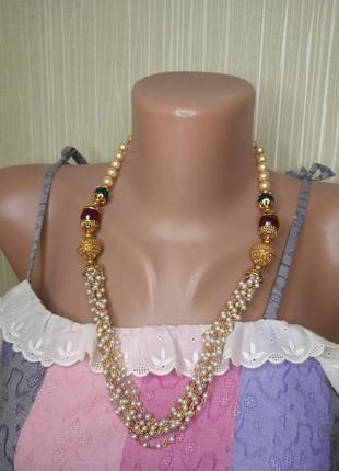 Колье бусы винтаж