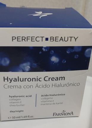 Крем для обличчя farmona perfect beauty з гіалуроновою кислотою та колагеном, 50 мл