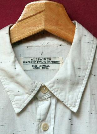 All saints рр m рубашка из хлопка на короткий рукав
