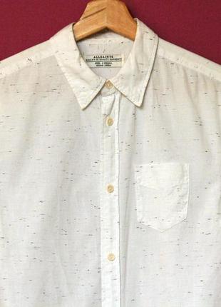 All saints рр m рубашка из хлопка на короткий рукав