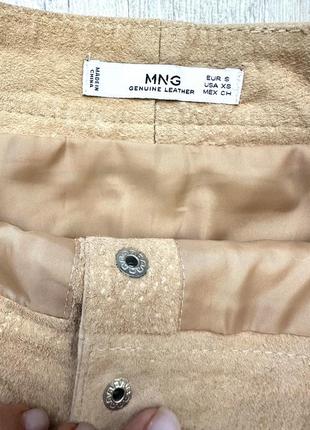 Косуха+юбка трапеція з натуральної замші mango9 фото