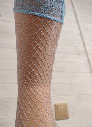 Чулочки сеточкой под пояс,с кружевом