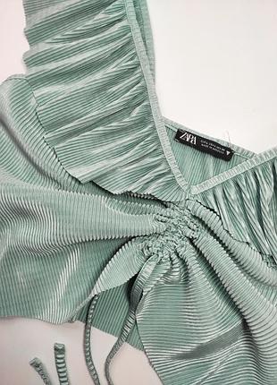 Топ жіночий пліссе з рюшами від бренду zara m l
