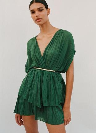 Zara комбінезон сукня із жатим ефектом