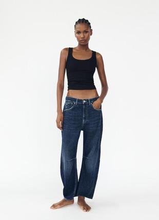 Джинси trf relaxed fit balloon із середньою посадкою