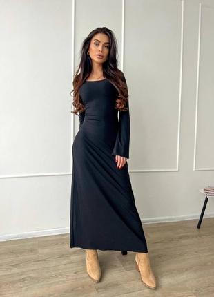 Платье макси рубчик 💔 со шнуровкой на спине 🤩 платье длинное платье