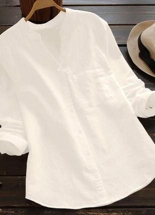 Жіноча сорочка блузка мод.0_8/0052/2 льон  (42-44,46-48,50-52  великі розміри )4 фото