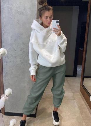 Стильный теплый спортивный костюм на флисе в расцветках рр 42-50
