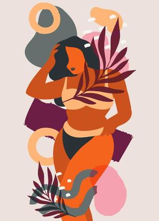 Картина за номерами brushme 48x60 см "яскрава красуня" bs52375l