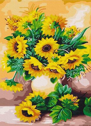 Картина за номерами brushme 48x60см "букет соняшників" bs66137l