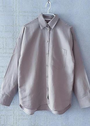 Трендовая, льняная рубашка h&amp;m