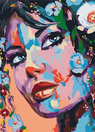 Картина за номерами brushme 40x50см "портрет в фарбах" bs52891