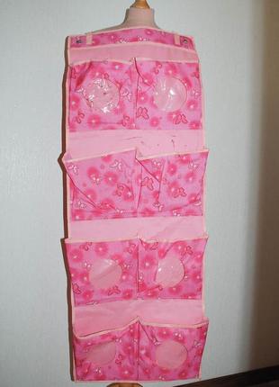 Органайзер для зберігання підвісний у шафу текстиль кишені шафи речей дитячий