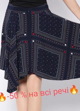 100%вискозовая асимметричная юбка tommy hilfiger,p.4