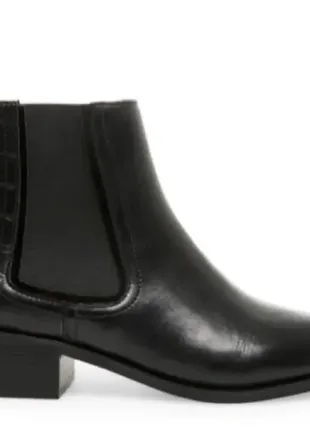 Кожаные ботинки zara, черного цвета