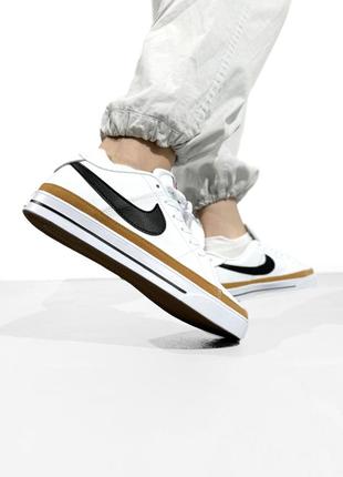 Кроссовки nike court legacy white/black5 фото