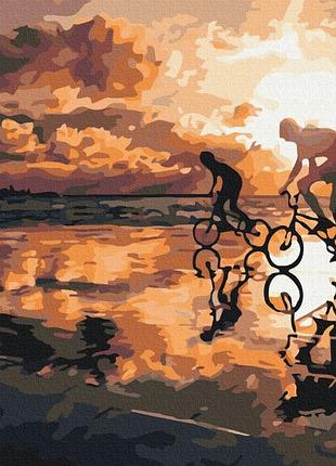 Картина за номерами brushme 40x50см "дорога з батьком" bs52188