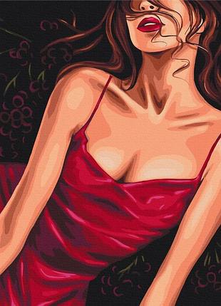 Картина за номерами brushme 48x60см "спокусливий червоний © alla berezovska" bs53573l