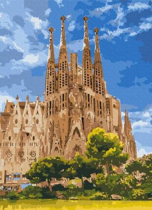 Преміум картина за номерами brushme 40x50см "собор святого сімейства" pbs51646