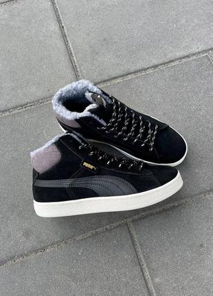Кроссовки puma corduroy Boxers mid black winter fur
