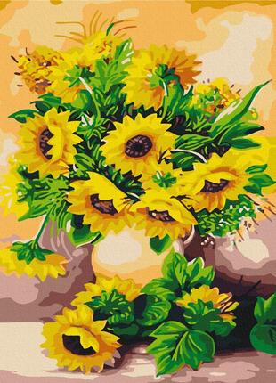 Картина за номерами brushme 30x40см "букет соняшників" rbs66137