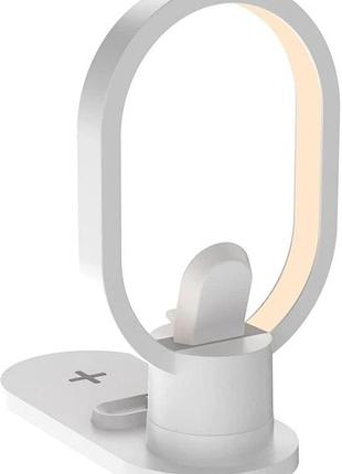 Беспроводная зарядная станция - led ночник 4in1 15вт sanshop