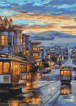 Картина за номерами brushme 48x60см "місто в фарбах дощу" bs51381l