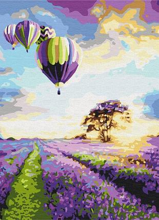 Картина за номерами brushme 48x60см "політ над лавандовим полем" bs8297l