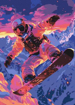 Картина за номерами brushme 40x50см "сноубордист" bs54110