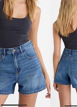 Шорты бермуды синие zara 36 s джинсовые